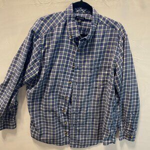 George Men's Classic Fit Button-Down Shirt Long Sleeve Size L